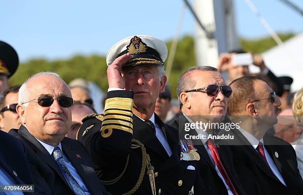 Turkey's President Recep Tayyip Erdogan , Prince Charles of Wales , Azerbaijani President Ilham Aliyev , Turkey's Parliament Speaker Cemil Cicek...