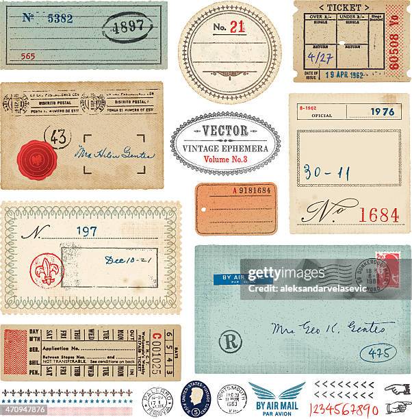 illustrations, cliparts, dessins animés et icônes de illustration vintage images éphémères - vintage