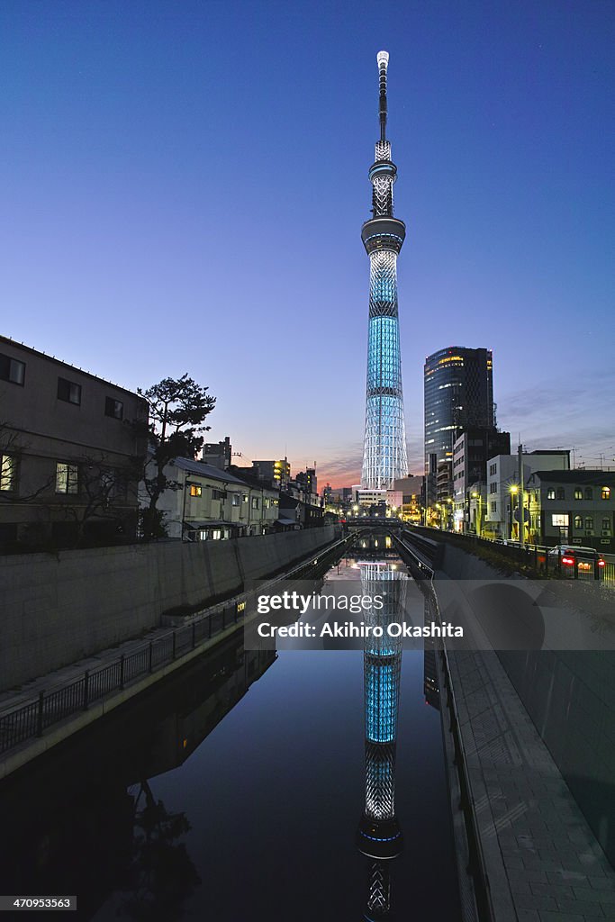 Tokyo Skytree at evening