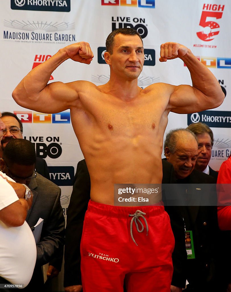 Vladimir Klitschko v Bryant Jennings - Weigh-in