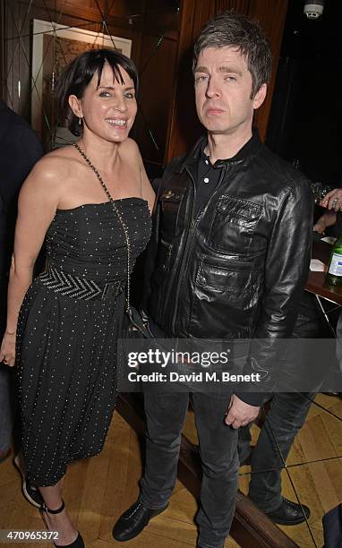 Sadie Frost and Noel Gallagher attend as Collette Cooper previews songs from her upcoming album "City Of Sin" at The Groucho Club on April 24, 2015...