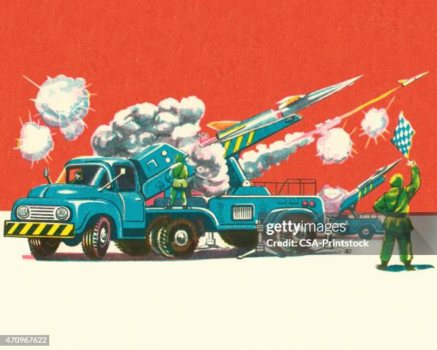 missile launcher - missile launch stock illustrations