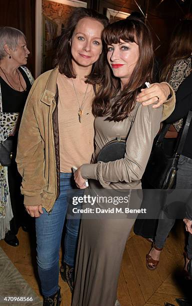Samantha Morton and Collette Cooper attend as Collette Cooper previews songs from her upcoming album "City Of Sin" at The Groucho Club on April 24,...