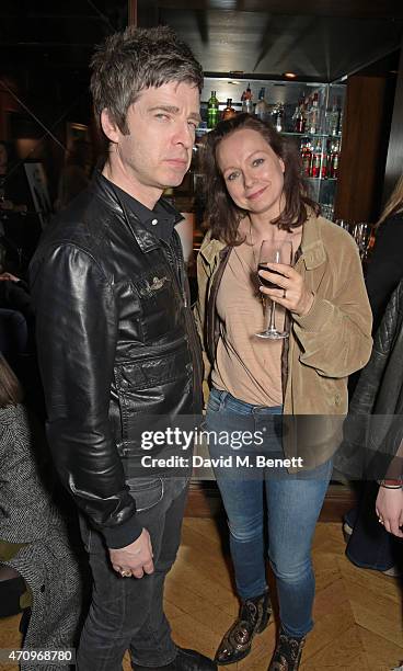 Noel Gallagher and Samantha Morton attend as Collette Cooper previews songs from her upcoming album "City Of Sin" at The Groucho Club on April 24,...