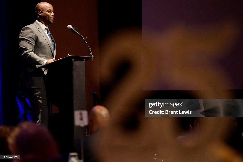 RICKY WILLIAMS TALKS DURING SHAKA FOUNDATION ANNIVERSARY