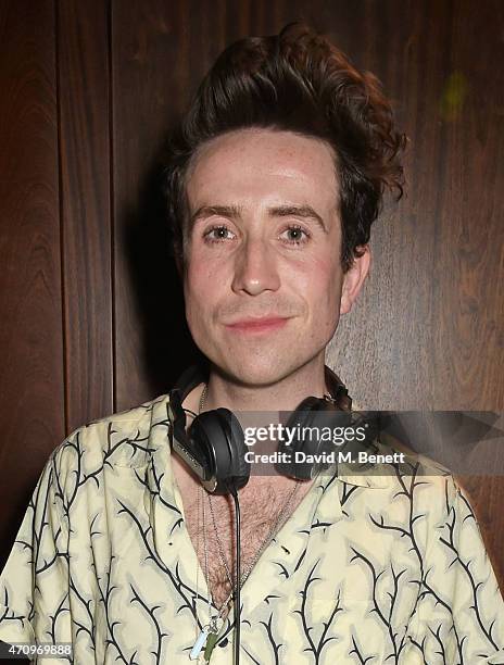 Nick Grimshaw attends as Collette Cooper previews songs from her upcoming album "City Of Sin" at The Groucho Club on April 24, 2015 in London,...