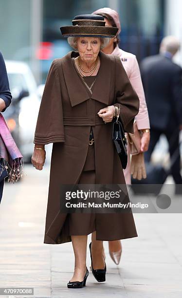 Princess Beatrix of The Netherlands attends celebrations to mark the 140th anniversary of the King William Fund at the Dutch Church on April 24, 2015...
