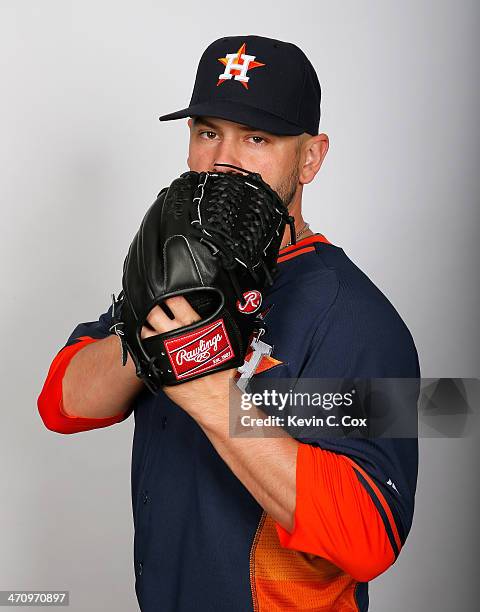 Jesse Crain of the Houston Astros poses for a portrait during photo day on February 21, 2014 at Osceola County Stadium in Kissimmee, Florida.