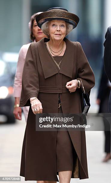 Princess Beatrix of The Netherlands attends celebrations to mark the 140th anniversary of the King William Fund at the Dutch Church on April 24, 2015...