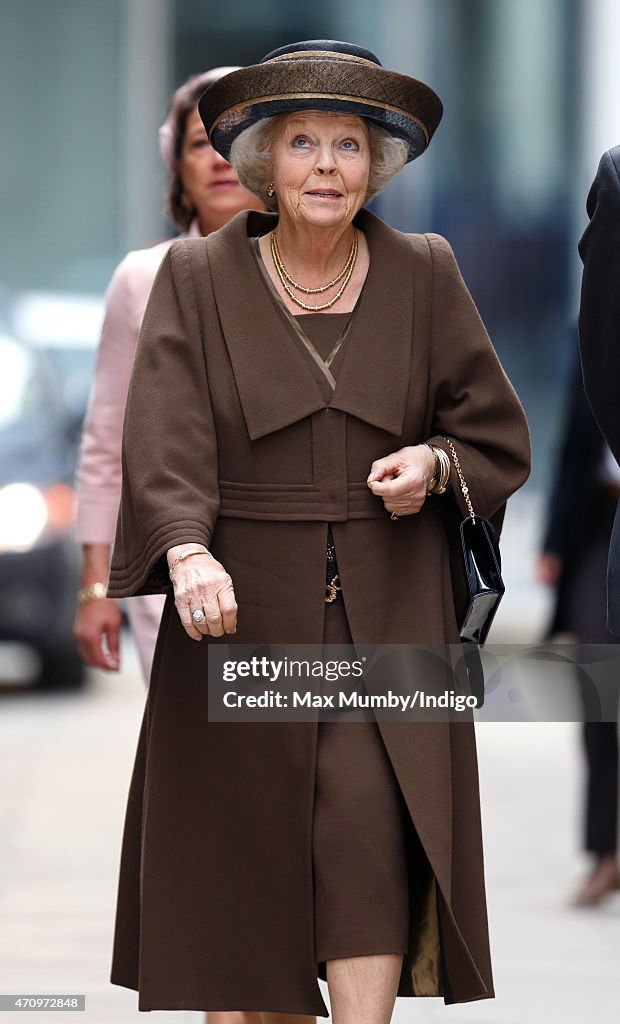 Princess Beatrix Of The Netherlands Marks 140th Anniversary Of King William Fund In London