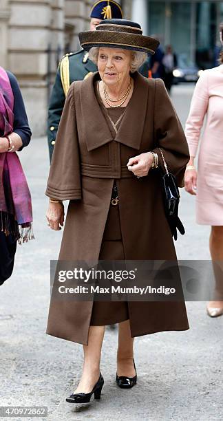 Princess Beatrix of The Netherlands attends celebrations to mark the 140th anniversary of the King William Fund at the Dutch Church on April 24, 2015...