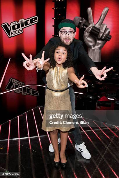 Zoe and Mark Forster attend the 'The Voice Kids' Finals on April 24, 2015 in Berlin, Germany.