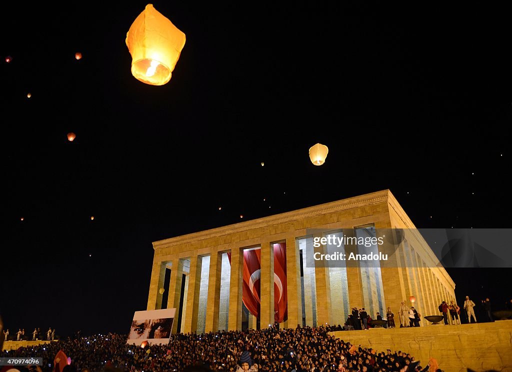 100th Anniversary of Canakkale Land Battles at Ataturk's Anitkabir Mausoleum