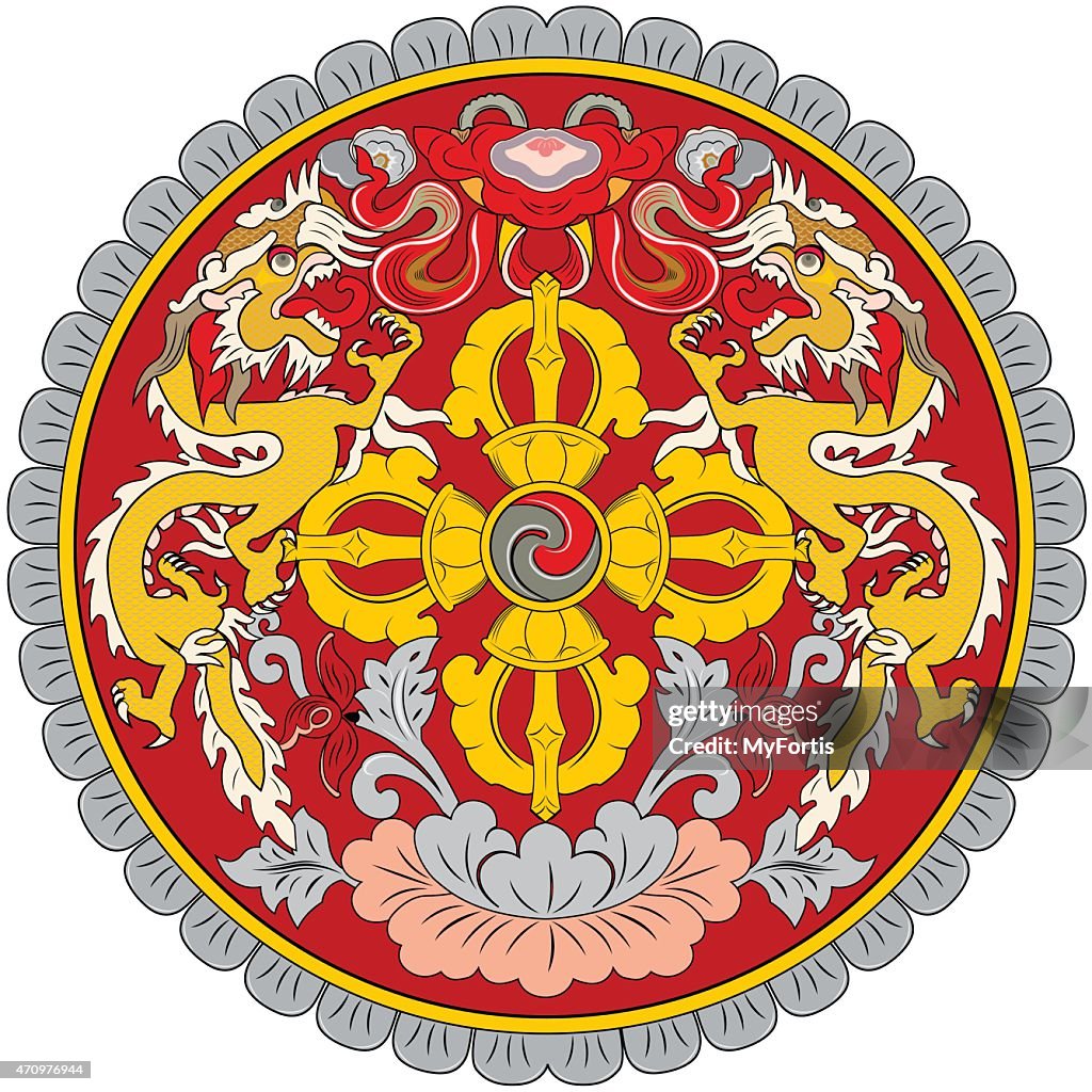 The emblem of Bhutan