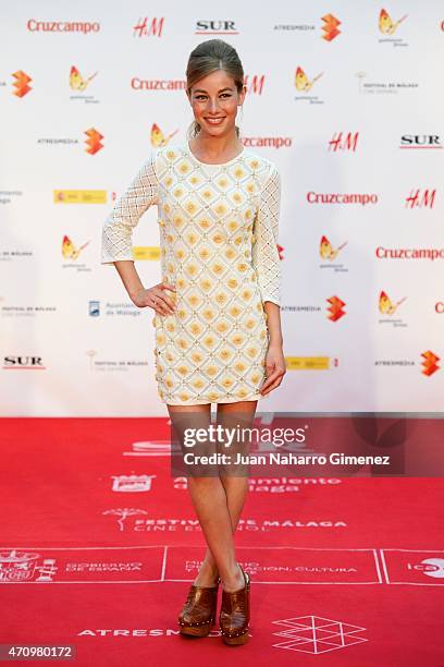 Charlotte Vega attends 'Aprendiendo a Conducir' premiere during the 18th Malaga Spanish Film Festival at Cervantes Theater on April 24, 2015 in...