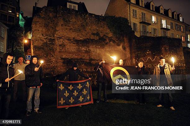 This picture taken on December 12, 2012 shows Louis Nogues , the Front national far-right party's candidate to the March 2014 municipal elections in...