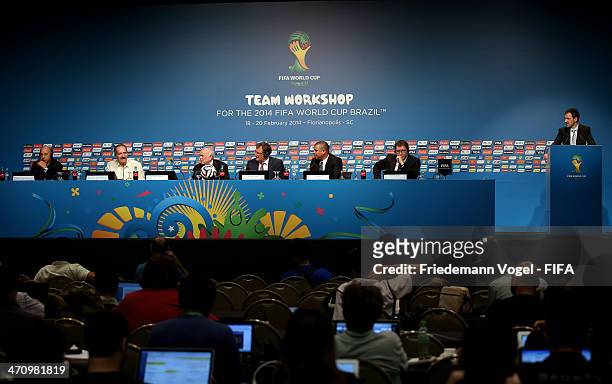 Marco Polo Del Nero, FIFA Executive Committee member, Brazilian Sports Minister, Aldo Rebelo, president of the Brazilian Football Confederation ,...