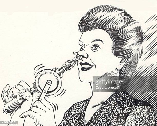 creative nose-picking - grooming animal behavior stock illustrations