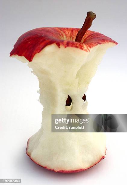 apple core - apple core stock pictures, royalty-free photos & images