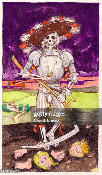 death - tarot cards stock illustrations