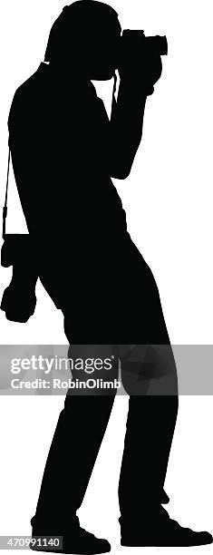photographer silhouette - paparazzi illustration stock illustrations