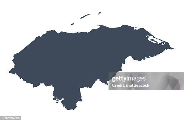 honduras country map - honduras map stock illustrations