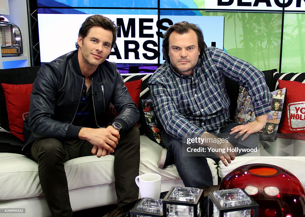 James Marsden and Jack Black Visits Young Hollywood Studio