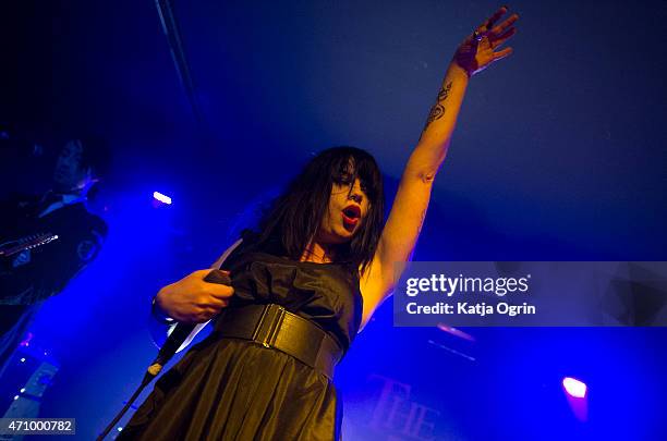 Chibi of The Birthday Massacre performs live on stage at The Institute on April 24, 2015 in Birmingham, United Kingdom
