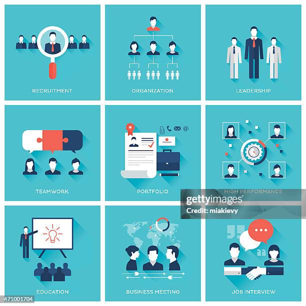 bildbanksillustrationer, clip art samt tecknat material och ikoner med human resource management - rekrytering