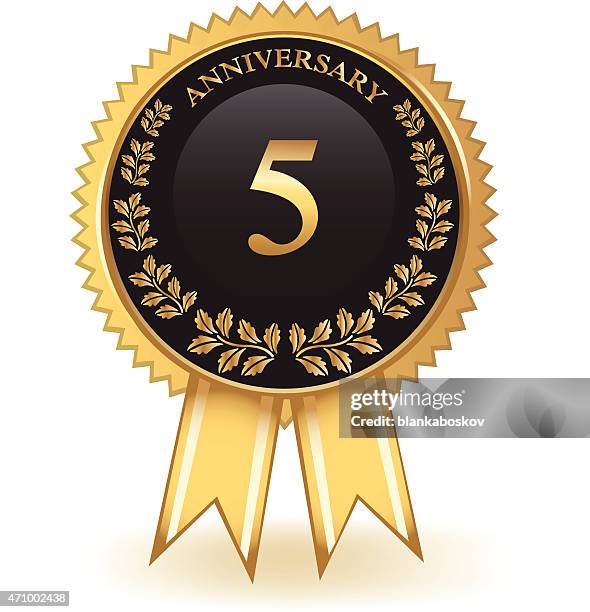 five year anniversary - 5 year stock illustrations