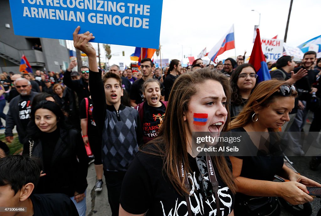 Marches Across The Country Mark The 100th Anniversary Of The Armenian Genocide