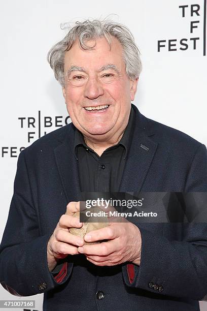 Terry Jones attends the Special Screening Narrative: "Monty Python And The Holy Grail" during 2015 Tribeca Film Festival at Beacon Theatre on April...
