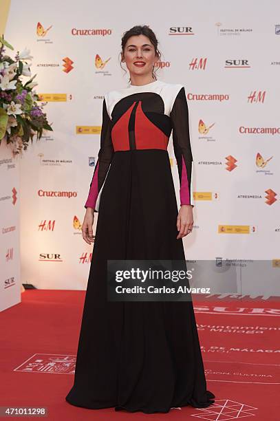 Spanish actress Marta Nieto attends "Aprendiendo a Conducir" premiere during the 18th Malaga Spanish Film Festival at Cervantes Theater on April 24,...