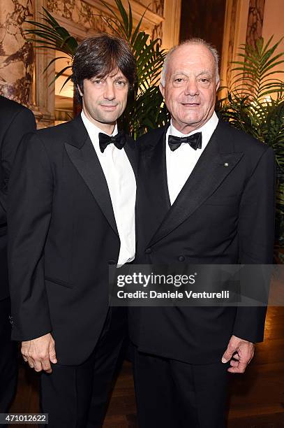 Matteo Zoppas and Gianfranco Zoppas attend Prince Albert II Of Monaco Foundation Gala Dinner on April 24, 2015 in Venice, Italy.