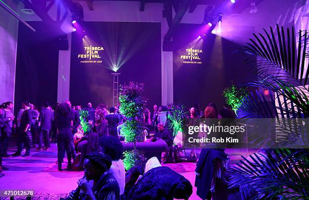 General view of atmosphere at the TAA Party during the 2015 Tribeca Film Festival at Spring Studio on April 24, 2015 in New York City.