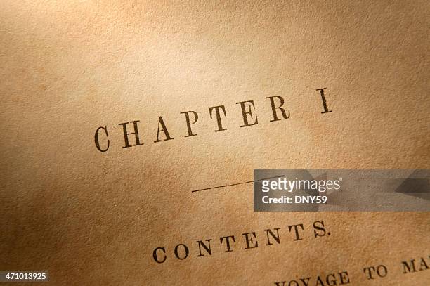 chapter 1 - roman numeral stock-fotos und bilder