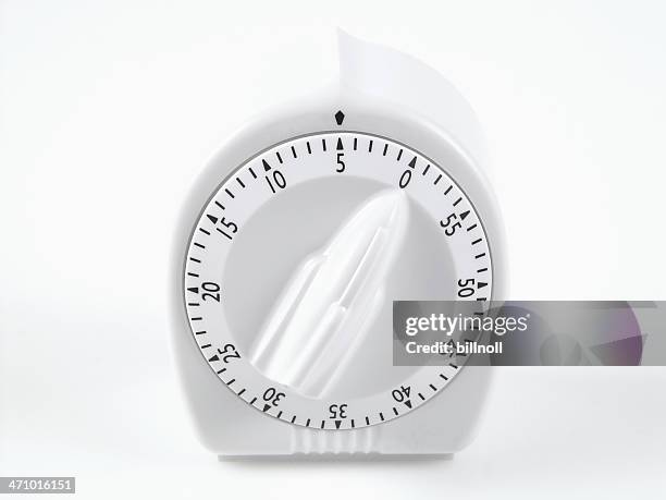 set di timer bianco in cinque minuti - lancetta dei secondi foto e immagini stock