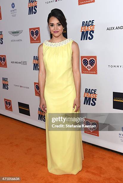 Singer/songwriter Megan Nicole attends the 22nd Annual Race To Erase MS Event at the Hyatt Regency Century Plaza on April 24, 2015 in Century City,...