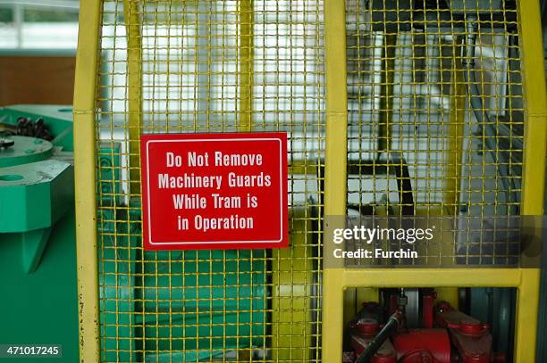 warning sign - machine safety guard stock pictures, royalty-free photos & images