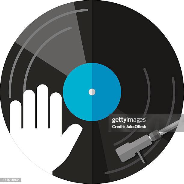 stockillustraties, clipart, cartoons en iconen met turntable icon - plastic