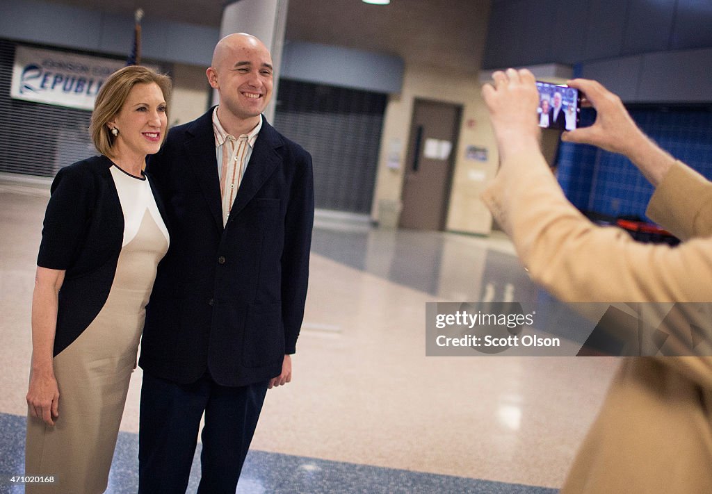 Carly Fiorina Campaigns In Iowa Ahead Of Announcement Of Presidential Bid