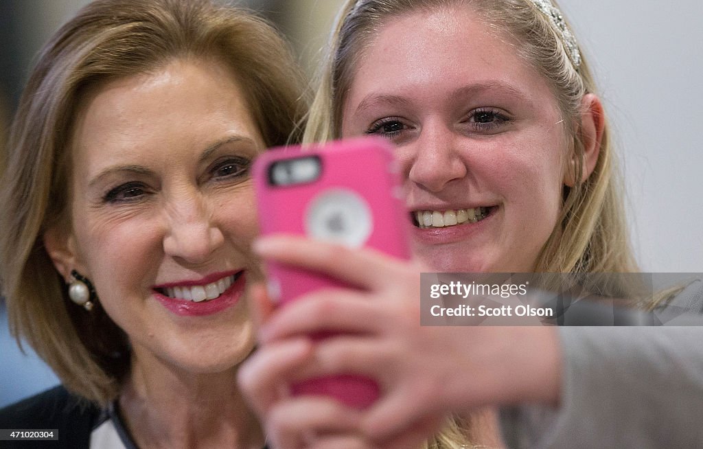 Carly Fiorina Campaigns In Iowa Ahead Of Announcement Of Presidential Bid