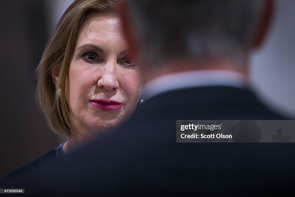 Carly Fiorina Campaigns In Iowa Ahead Of Announcement Of Presidential Bid