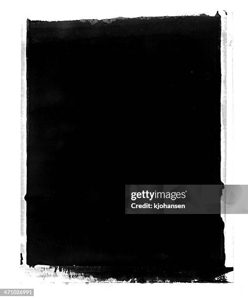 grunge instant transfer background or frame - black border stock pictures, royalty-free photos & images