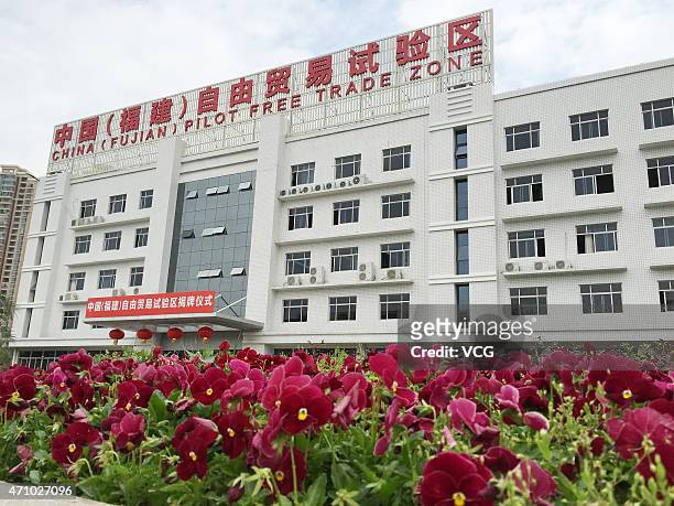 China Pilot Free Trade Zone - Fuzhou Area opens on April 24, 2015 in Fuzhou, Fujian province of China. China has given the go-ahead for three more...