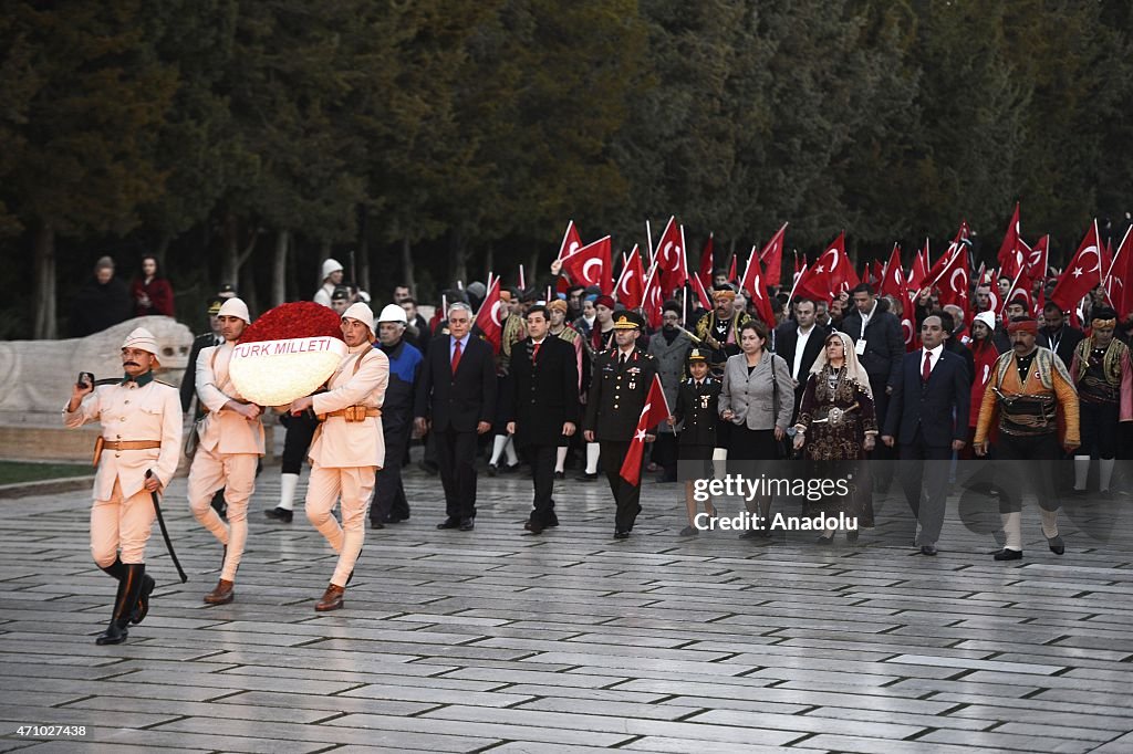 100th Anniversary of Canakkale Land Battles at Ataturk's Mausoleum