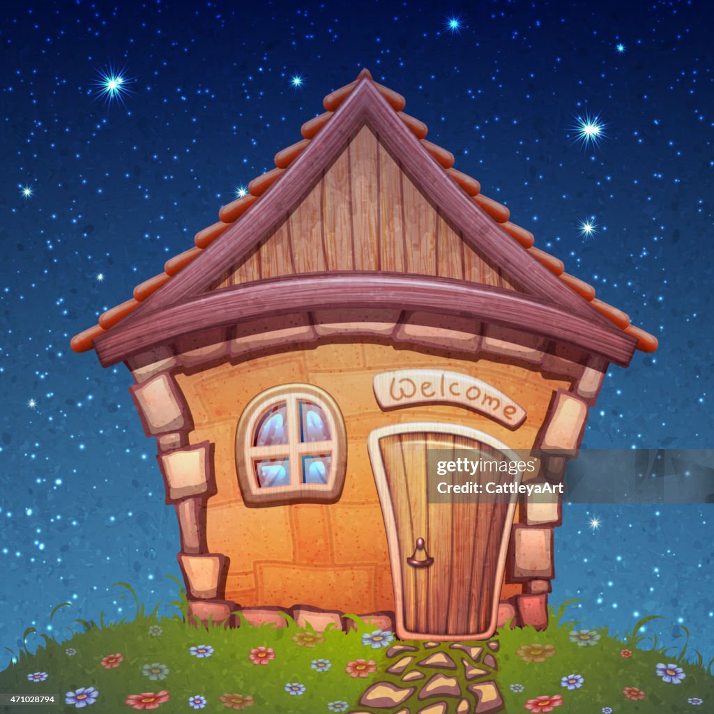 Ilustración Vectorial De Dibujos Animados Casa En La Pradera De Noche Ilustración de stock - Getty Images Ilustración Vectorial De Dibujos Animados Casa En La Pradera De Noche Ilustración de stock - Getty Images