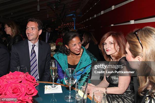 Ian O. Cameron, Susan Rice and Maureen Dowd attend The New Yorker's White House Correspondents' Dinner Weekend Pre-Party hosted by David Remnick at...