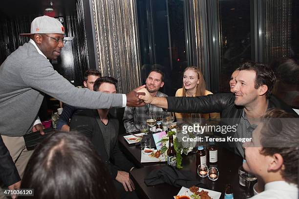 Reggie Love and Tony Romo attend "The Evening Before"- a pre-White House Correspondents' Dinner party hosted by Eric Podwall and Spotify at Chaplin's...