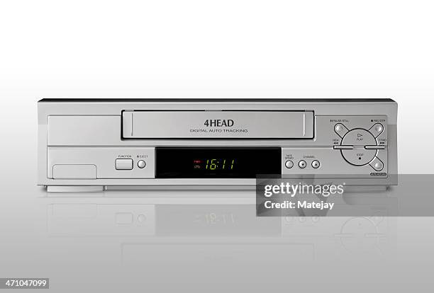 good old vcr *clipping path included* - vcr stock pictures, royalty-free photos & images